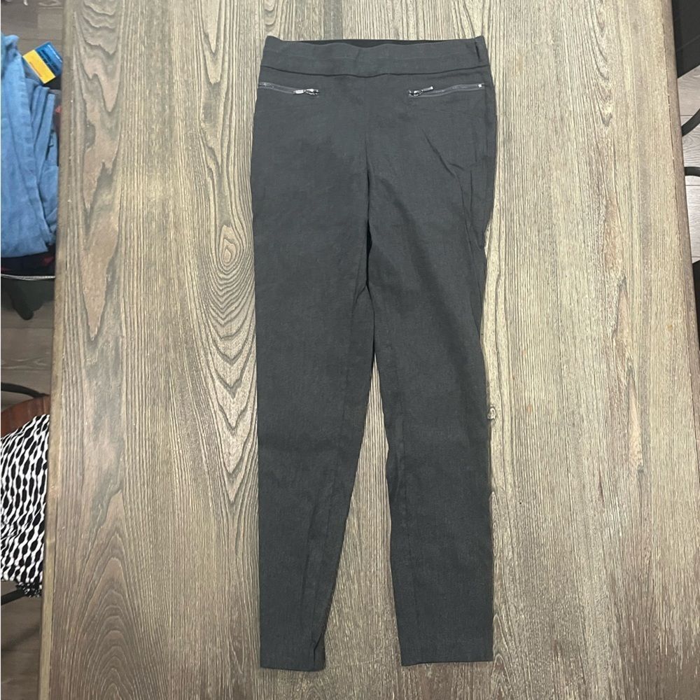 Takara Dress Pants Skinny Pull On Millennium Coordinating Zipper Gray Size Small